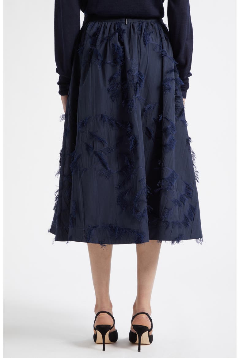 Fil Coupé Midi Skirt, Alternate, color, ULTRA NAVY