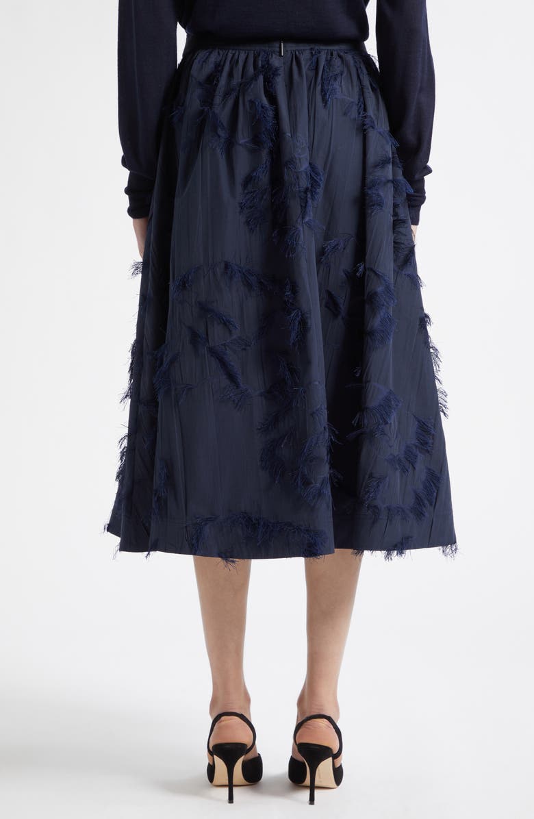 Jason Wu Collection Fil Coupé Midi Skirt, Alternate, color, Ultra Navy