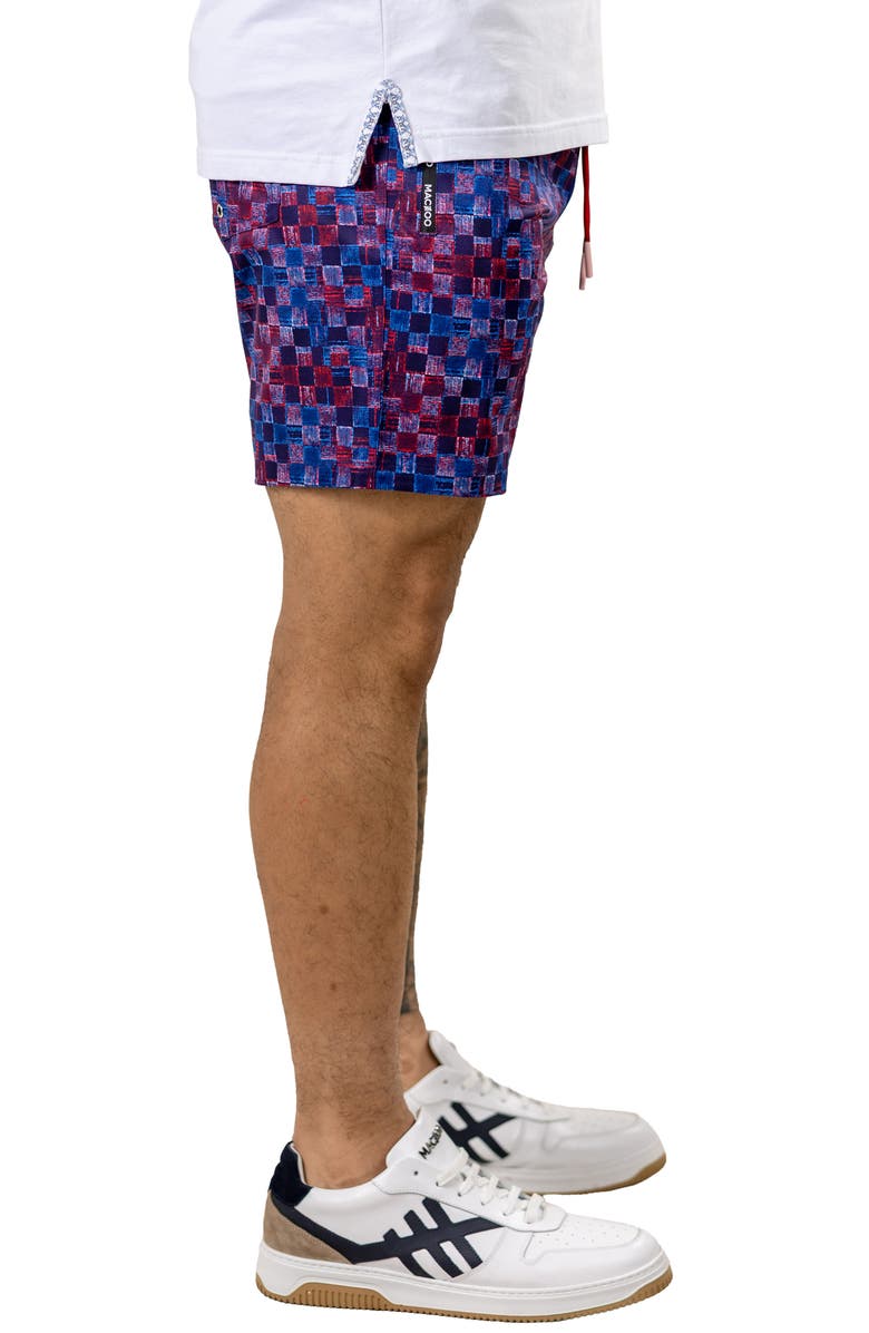 Maceoo Swim Marthyr Print Swim Trunks, Alternate, color, Purple