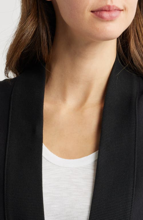 CASLONR CASLON(R) COCOON OPEN FRONT LONGLINE FLEECE SWEATSHIRT