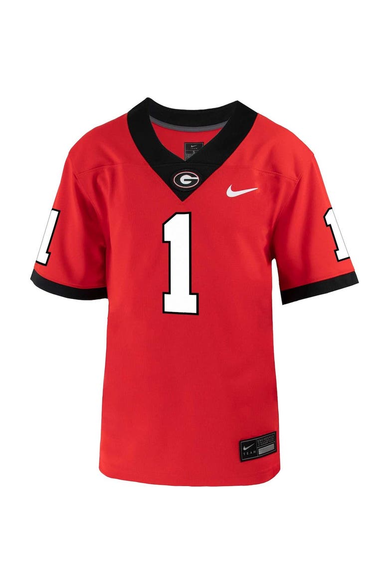 Toddler Nike #1 Red Georgia Bulldogs Untouchable Football Jersey, Alternate, color, Red