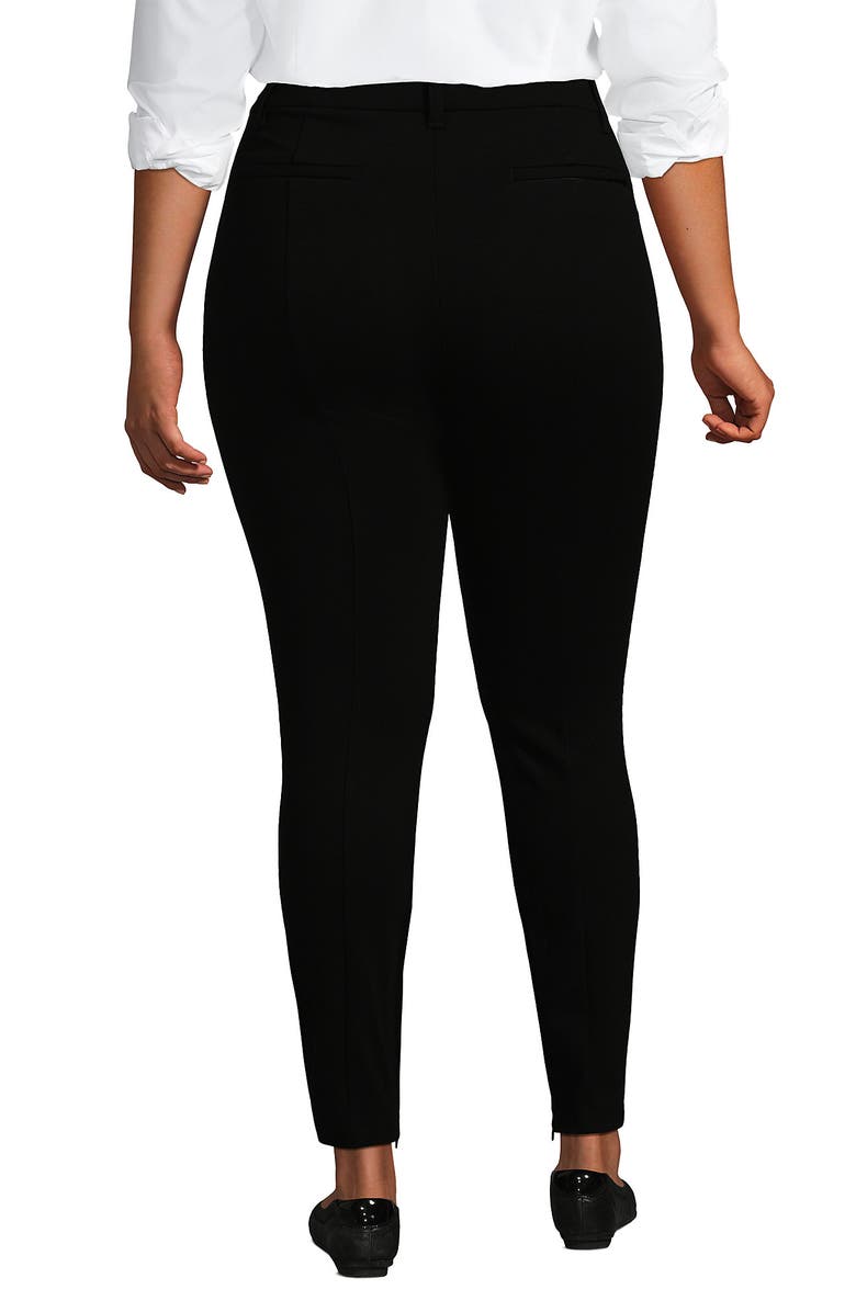 Lands' End High Rise Ponte Polished Leggings, Alternate, color, Black