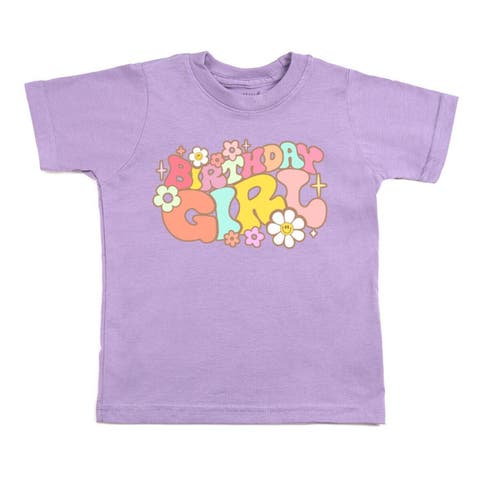 Groovy Birthday Girl Short Sleeve T-Shirt (Baby, Toddler & Little Kid)
