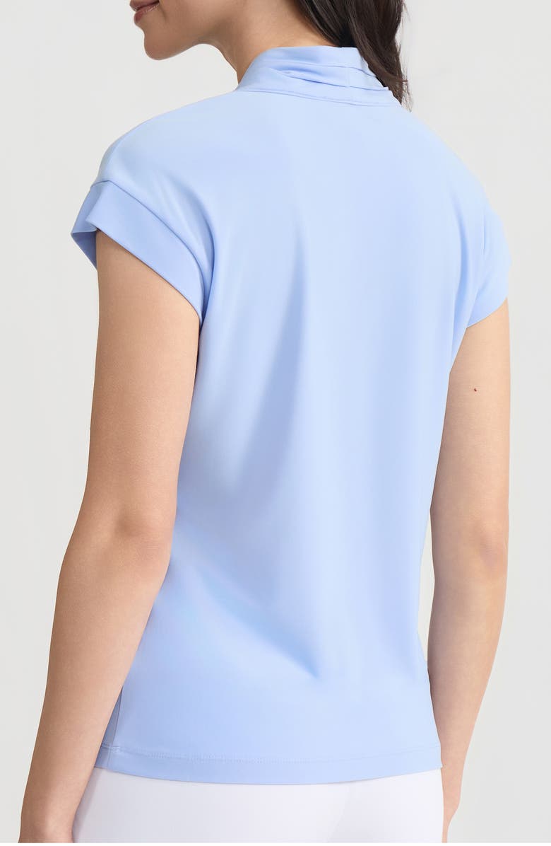 KASPER Cap Sleeve Woven Shirt, Alternate, color, Paris Bleu