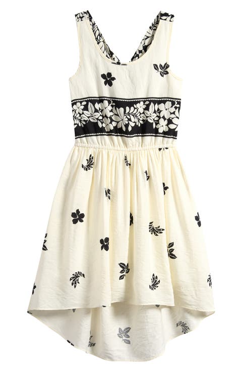 Kids' Border Print High-Low Dress (Big Kid)