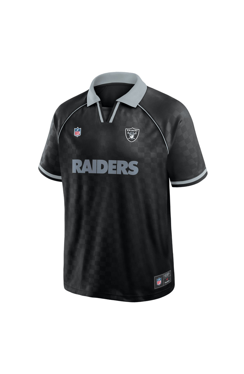 FANATICS Men's Fanatics Black/Gray Las Vegas Raiders Homerun Raglan V-Neck Polo, Alternate, color, Black
