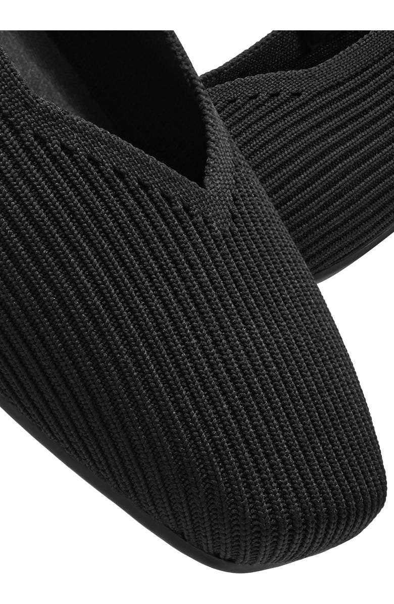 VIVAIA Margot Mary-Jane Square-Toe Ballet Flats, Alternate, color, Black