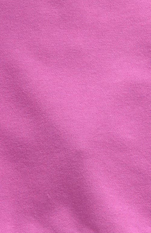 Habitual Kids Ruffle Trim French Terry Sweatshirt & Roll Cuff Knit Jeans Set In Pink