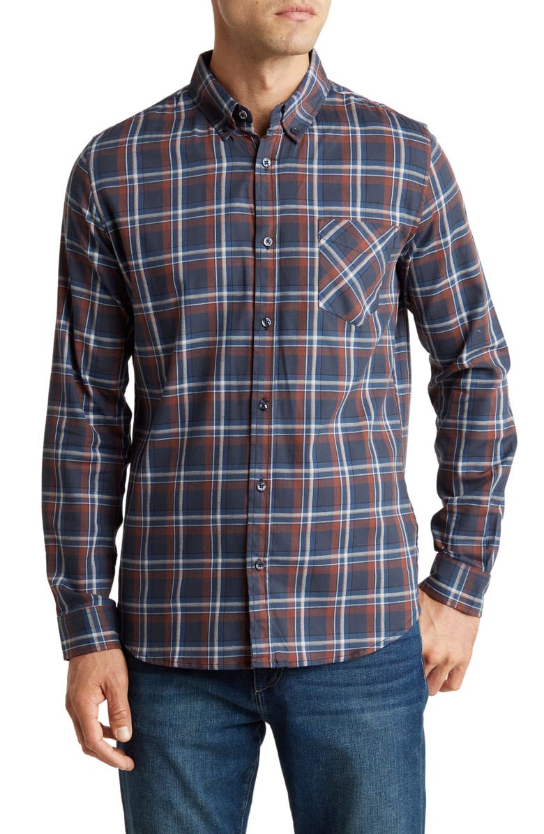 Ben Sherman Winter Madras Check Button-Up Shirt, Main, color, 