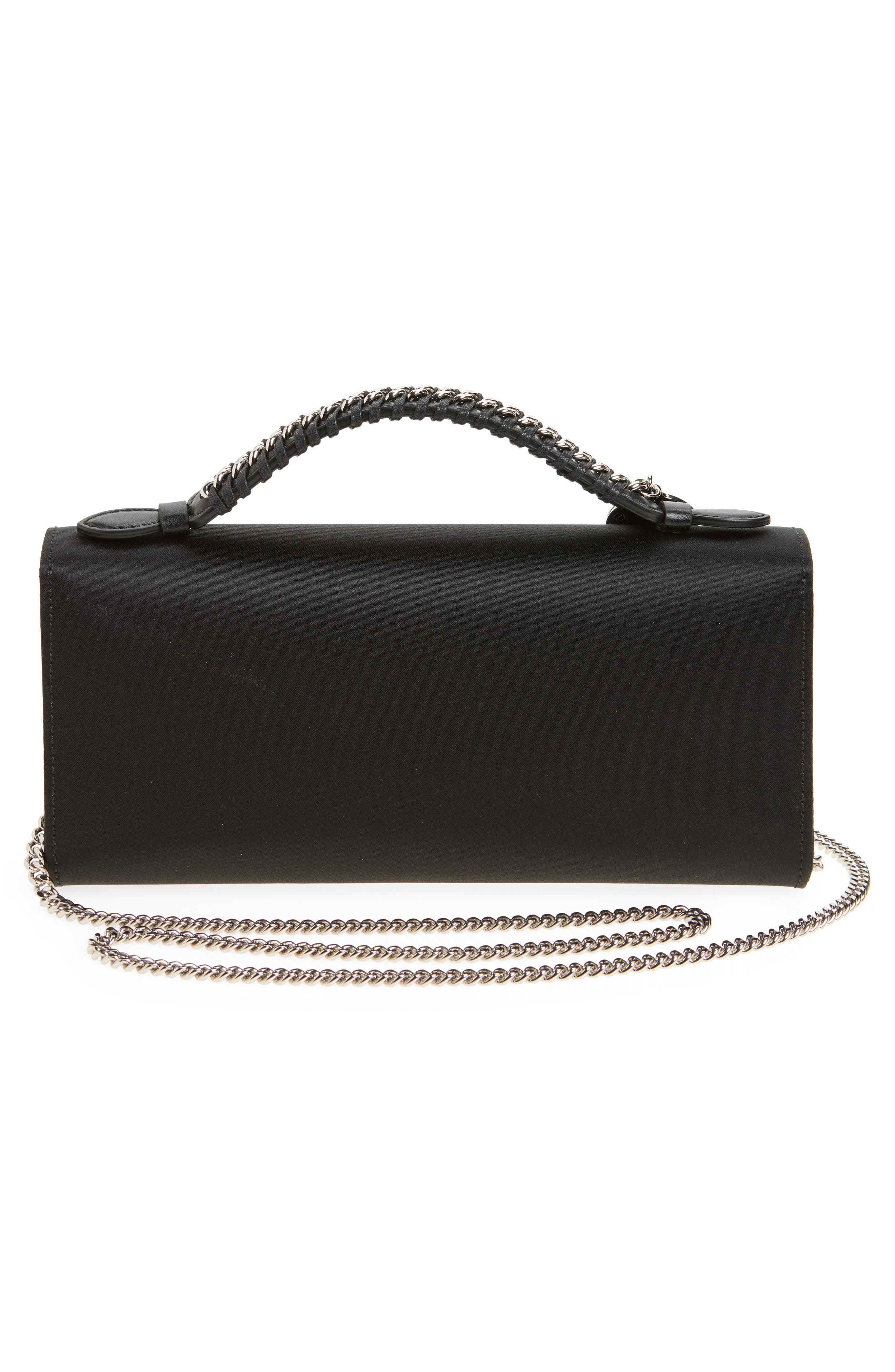 Stella McCartney Falabella Eco Satin Clutch, Alternate, color, 