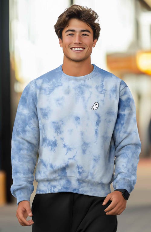 Dalix Ghost Tie Dye Sweatshirt In Tie Dye Blue