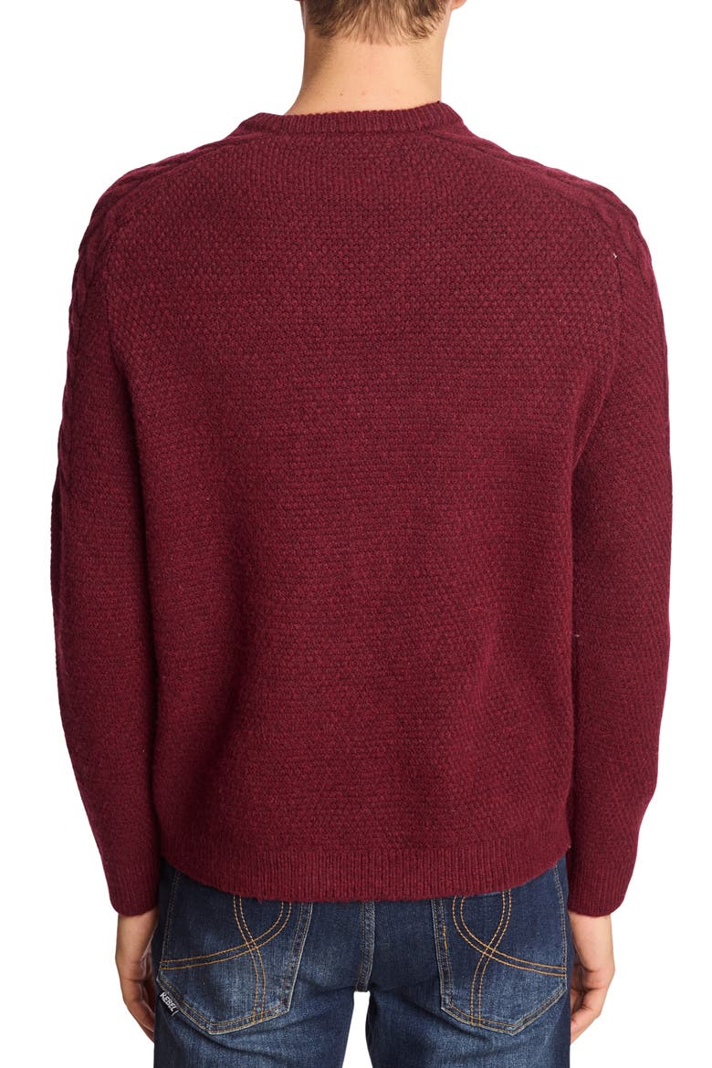 Crewneck Sweater, Alternate, color, DARK MAROON