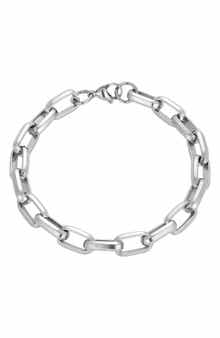 Men's Silver Plated Chain Link Bracelet