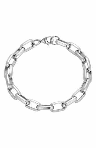 Men's Silver Plated Chain Link Bracelet