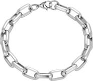 Adornia Men's Silver Plated Chain Link Bracelet