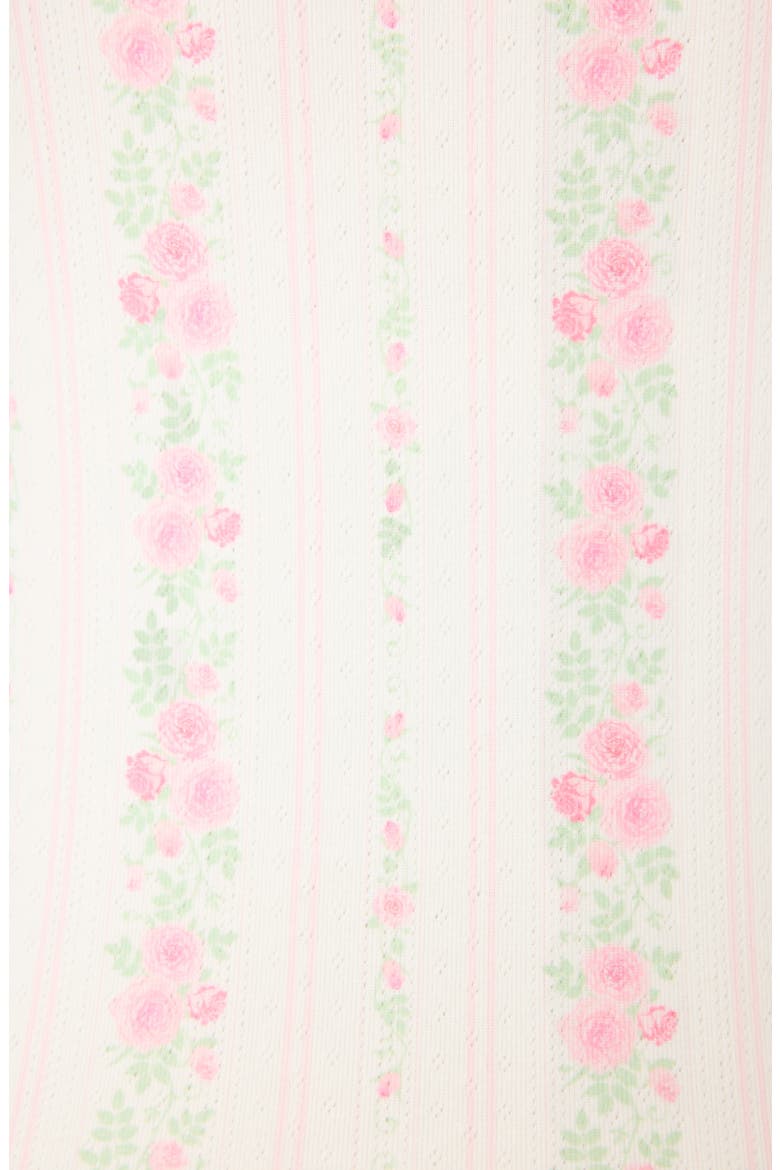 Roses Are Pink Double Brushed Pointelle Pajama Shorts, Alternate, color, IVORY
