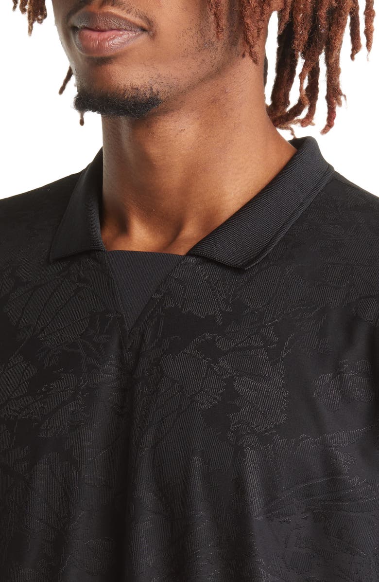 Nike Dri-FIT Tech Pack Floral Jacquard Long Sleeve Polo, Alternate, color, 