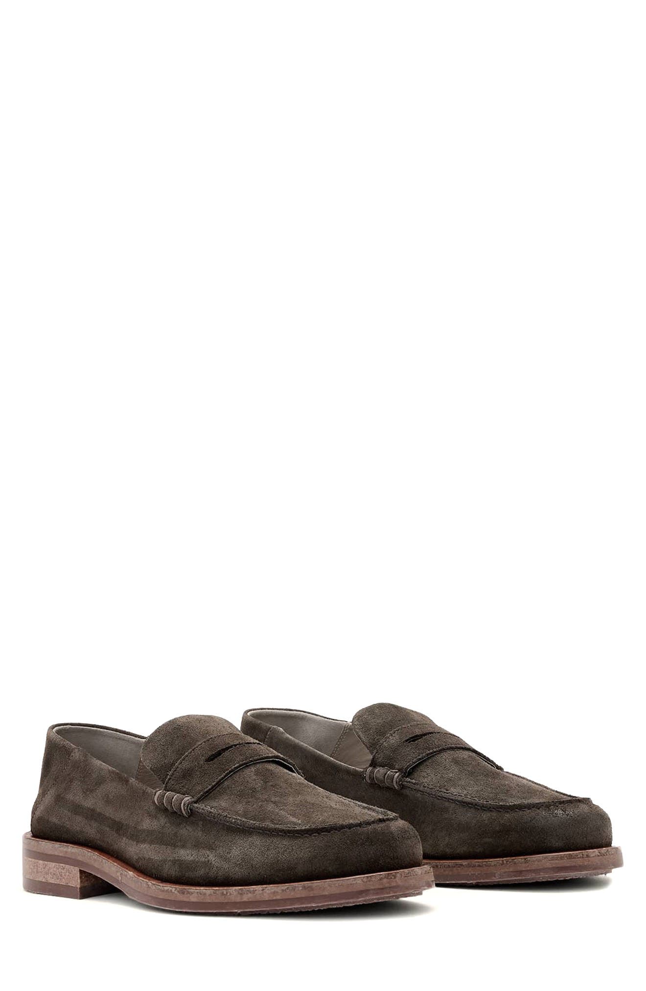 AllSaints Bloom Convertible Penny Loafer, Main, color, Dark Brown