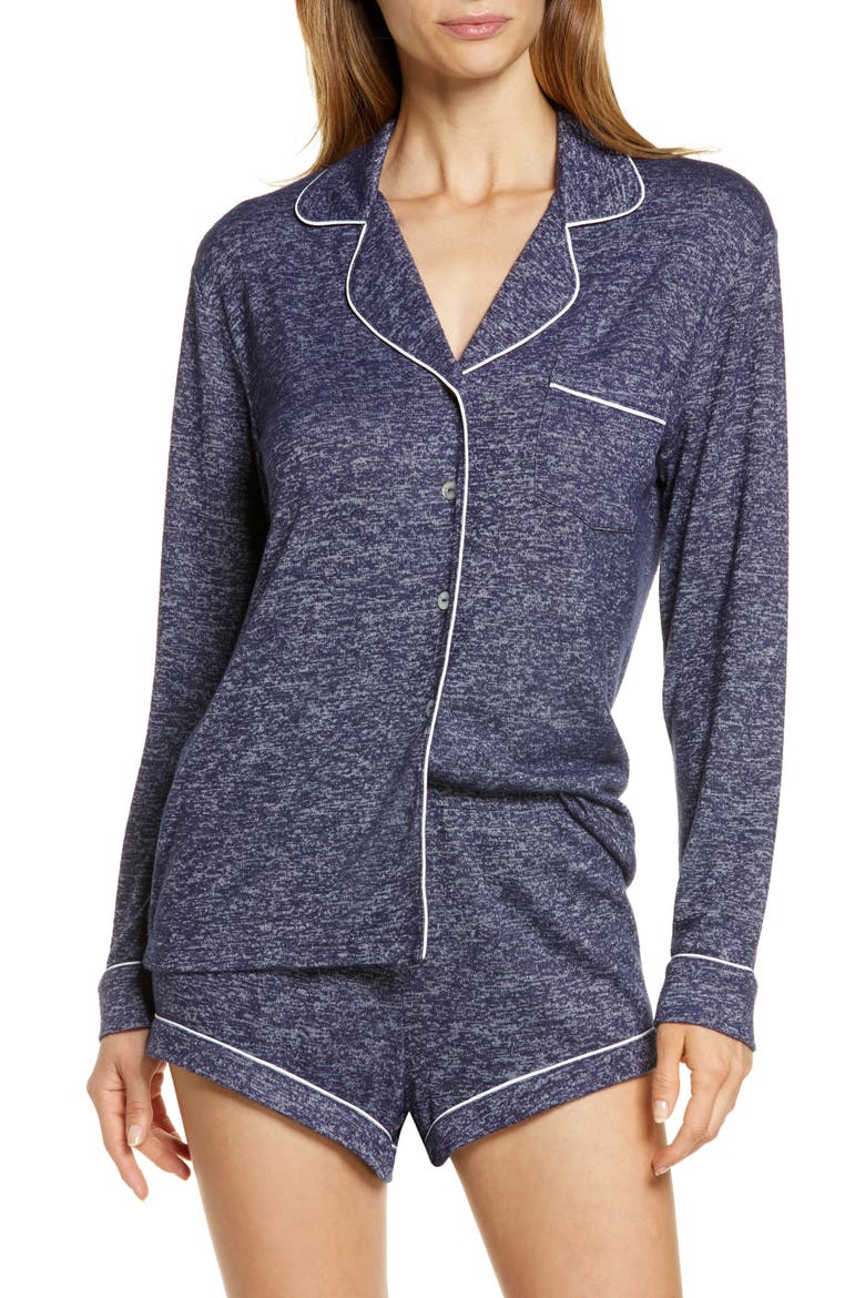 Nya Short Pajamas, Main, color, DEEP NAVY HEATHER