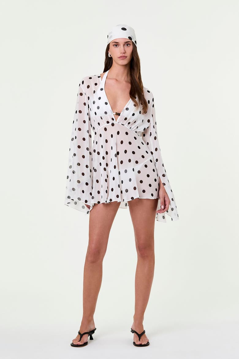 Nerissa Dress, Alternate, color, Ivory / Black Polka Dot