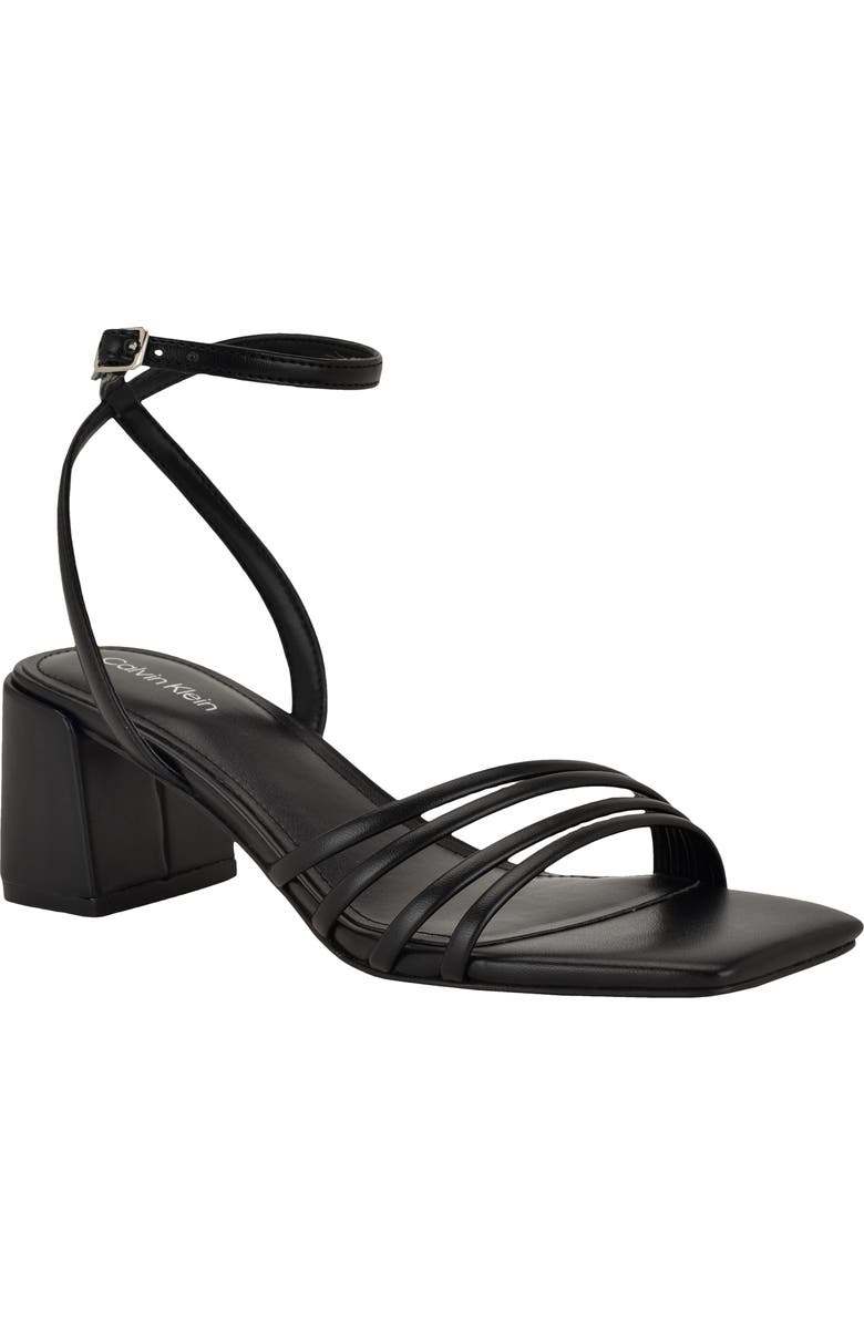 Calvin Klein Pazey 2 Ankle Strap Sandal, Main, color, Black