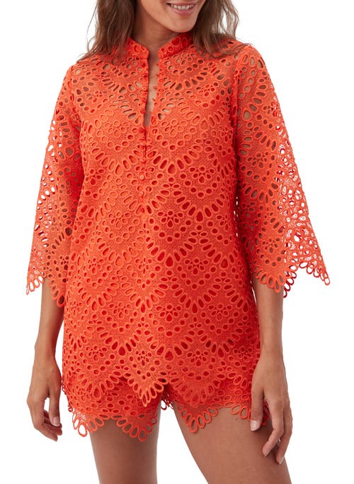 Trina Turk Martigues Lace Tunic Top
