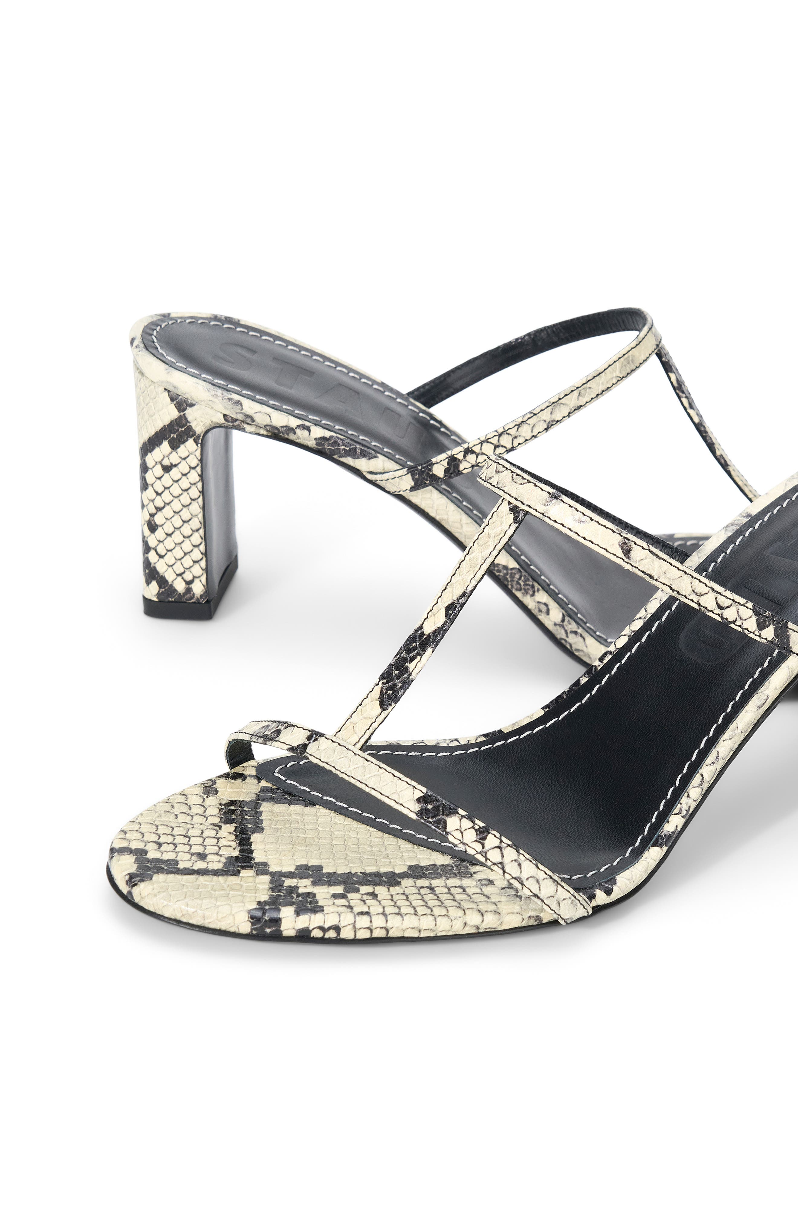 STAUD Talita Sandal, Alternate, color, White Snake