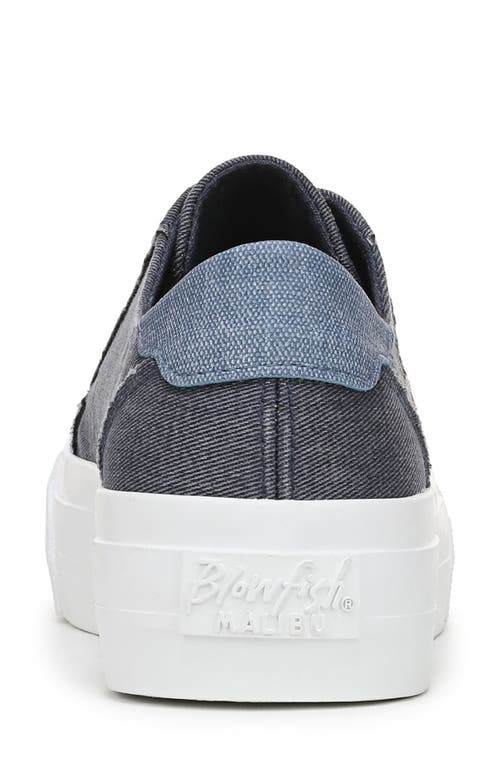 Blowfish Malibu Vivid 3 Floral Embroidered Low Top Sneaker In Blue