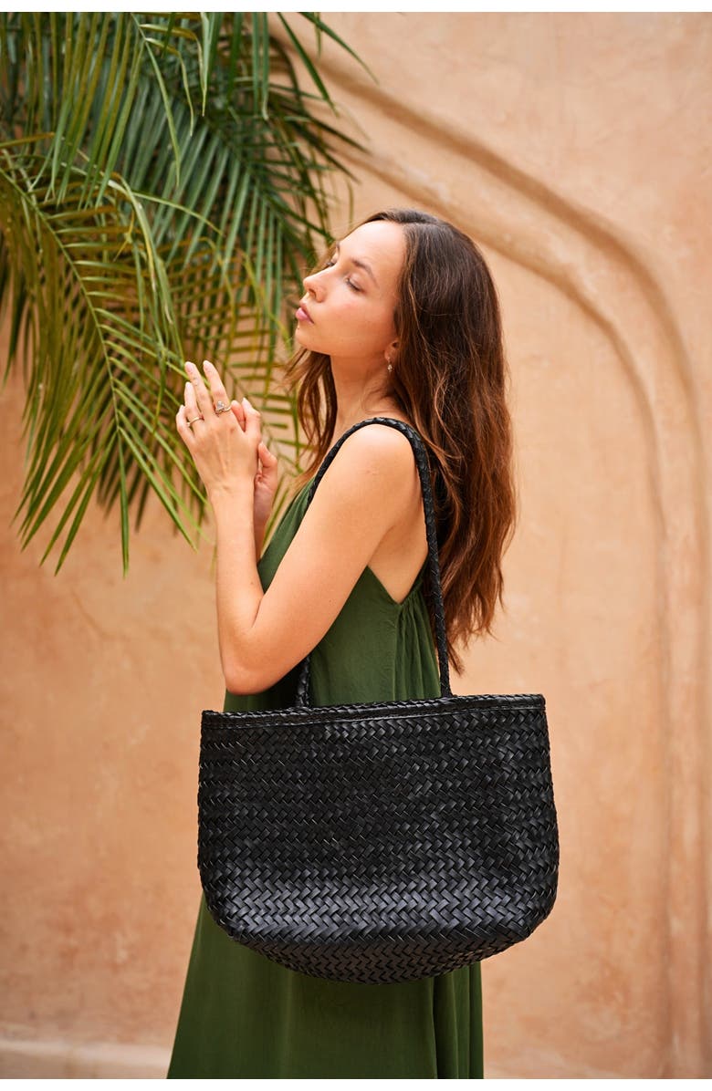 PINK HALEY Garcia Artisan Handwoven Leather Tote, Alternate, color,