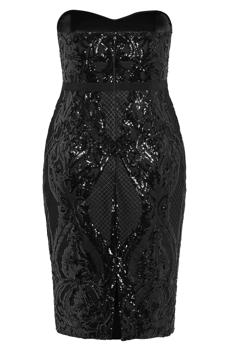 City Chic Sofia Sequin Sheath Cocktail Dress, Alternate, color, 