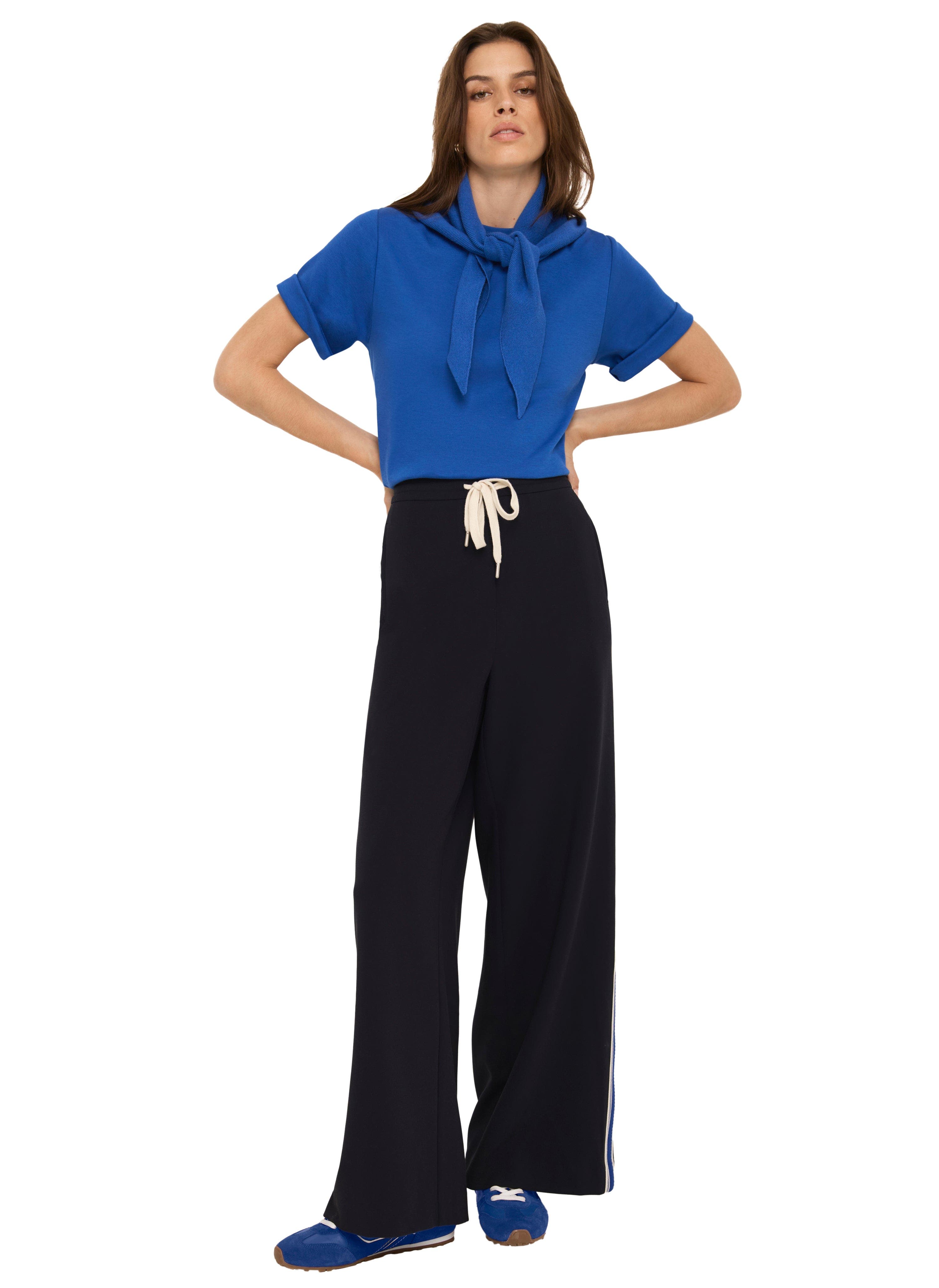 Side Stripe Wide Trousers - image 2