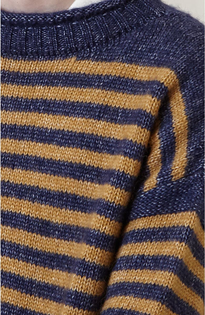 oyun Striped Guernsey Sweater, Alternate, color, Navy / Golden