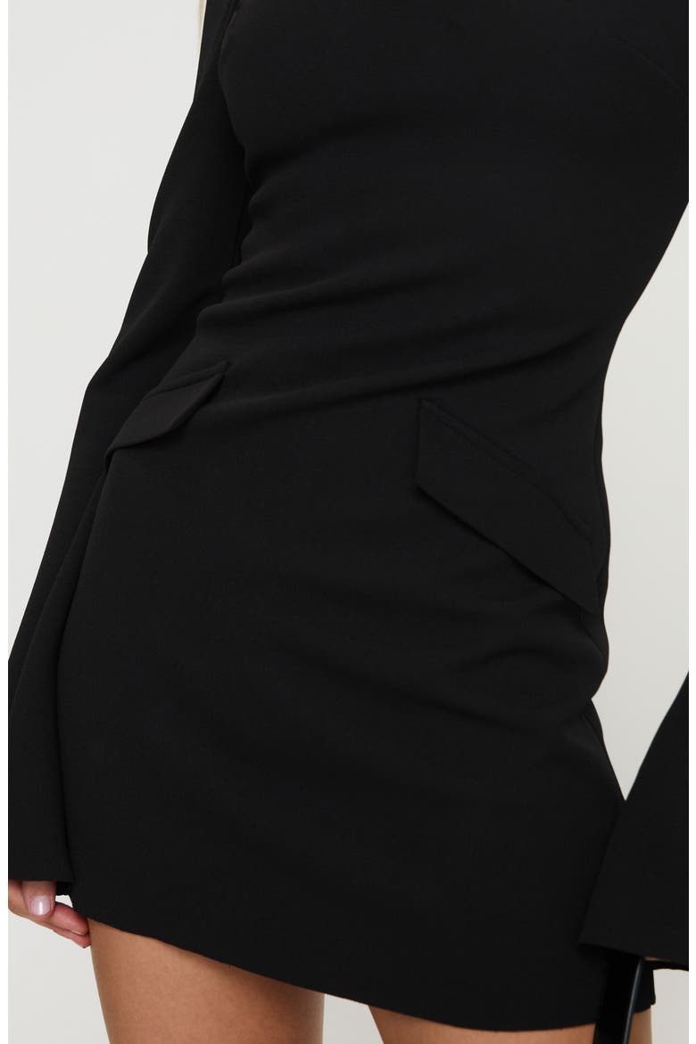 Carters Long Sleeve Minidress, Alternate, color, BLACK