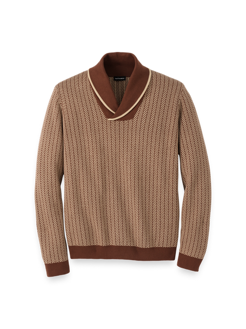 Cotton Shawl Collar Pull Over Sweater