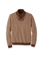 Paul Fredrick Cotton Shawl Collar Pull Over Sweater