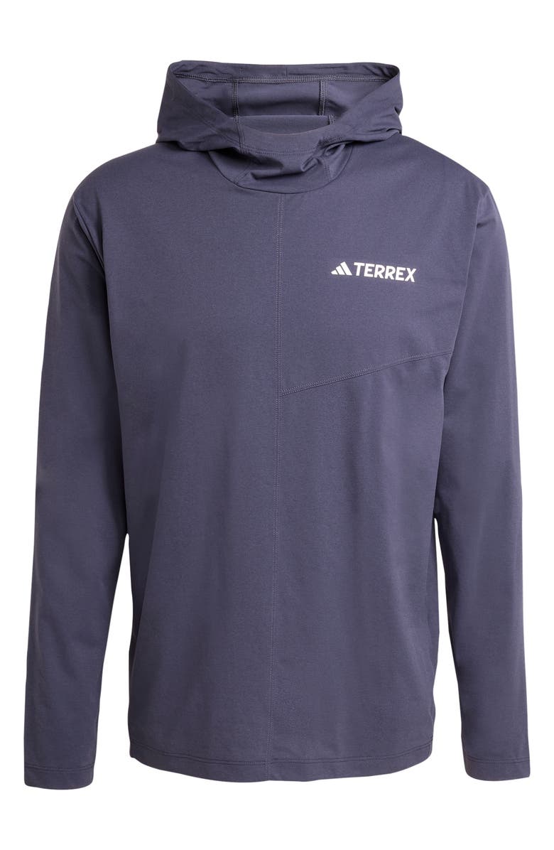 adidas Terrex Climacool Hooded Pullover, Alternate, color, Shadow Navy