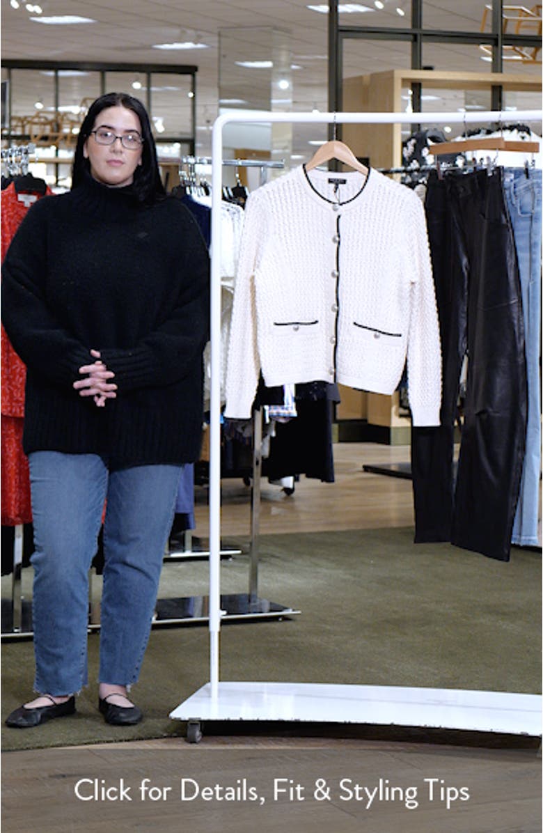 Daria Textured Cotton Blend Cardigan, sales video thumbnail