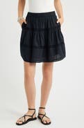 Treasure & Bond Lace Trim Cotton Miniskirt