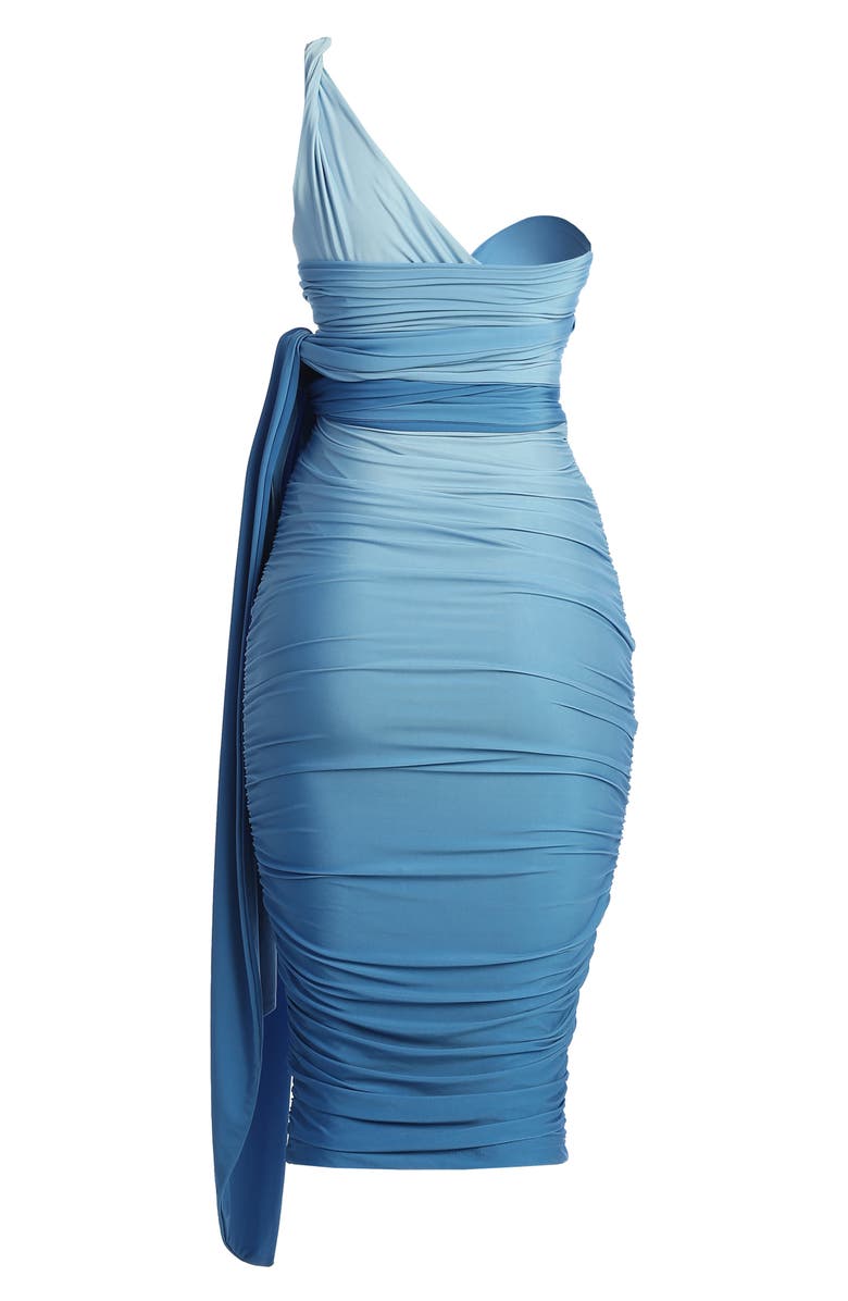 JLUXLABEL Edge of Romance Convertible Neck Midi Dress, Alternate, color, 