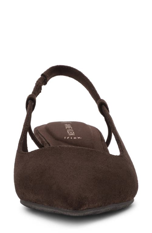 Anne Klein Shorty Slingback Pump In Brown
