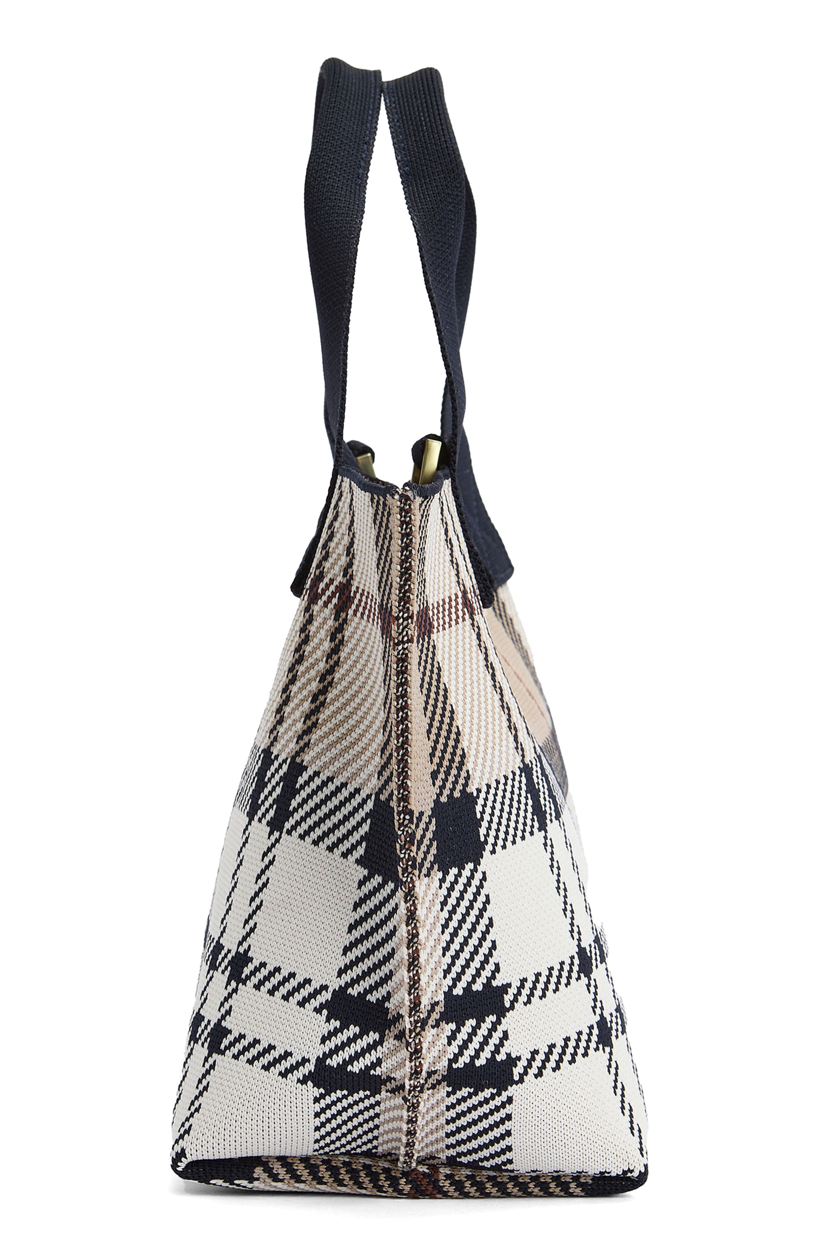 Barbour Layla Tartan Mini Tote Bag, Alternate, color, Rosewood Tartan