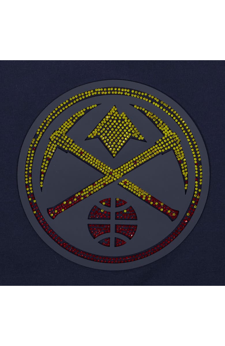 PRO STANDARD Women's Pro Standard Navy Denver Nuggets Jewels Boxy Cropped T-Shirt, Alternate, color, Navy