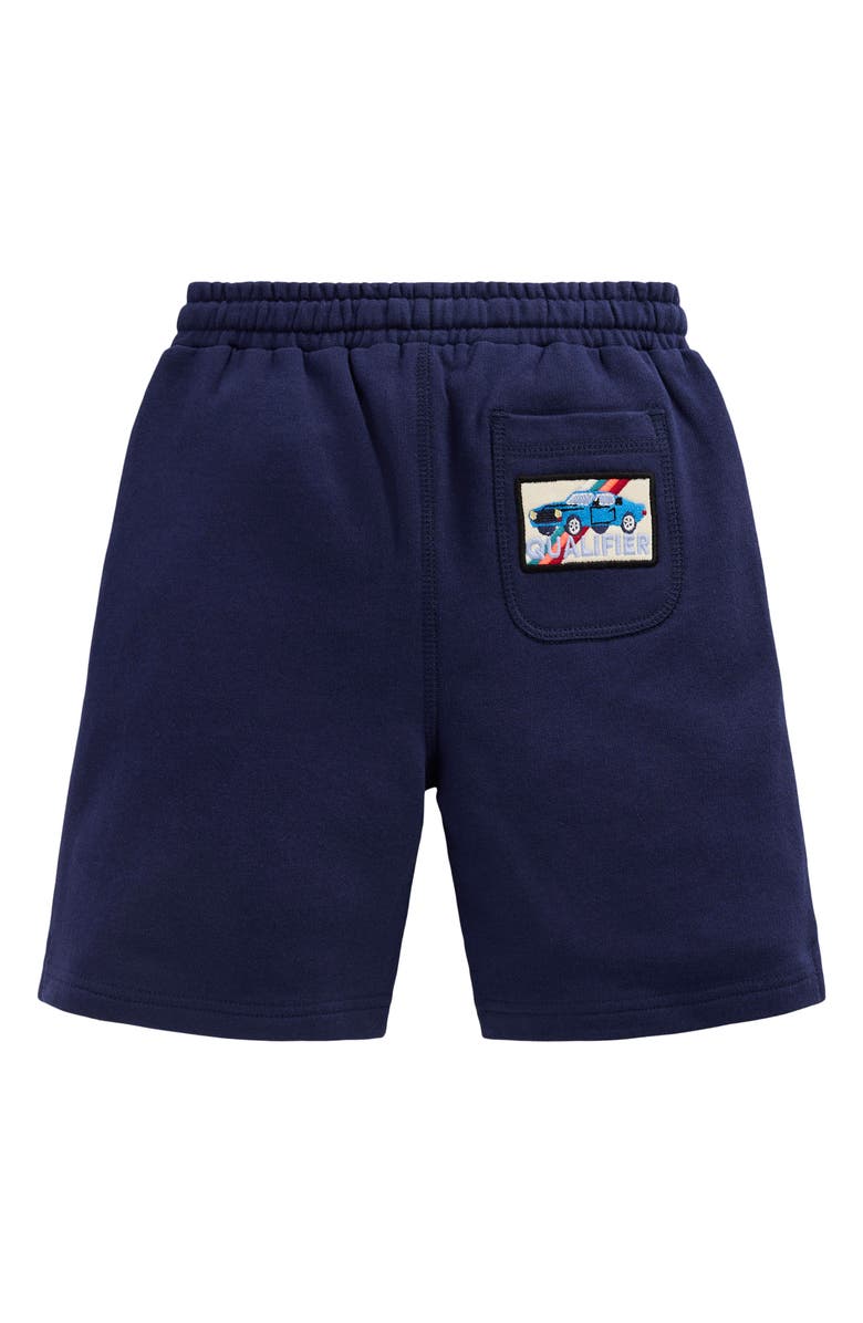 Mini Boden Kids' Superstitch Badge Appliqué Shorts, Alternate, color, Blue Sport