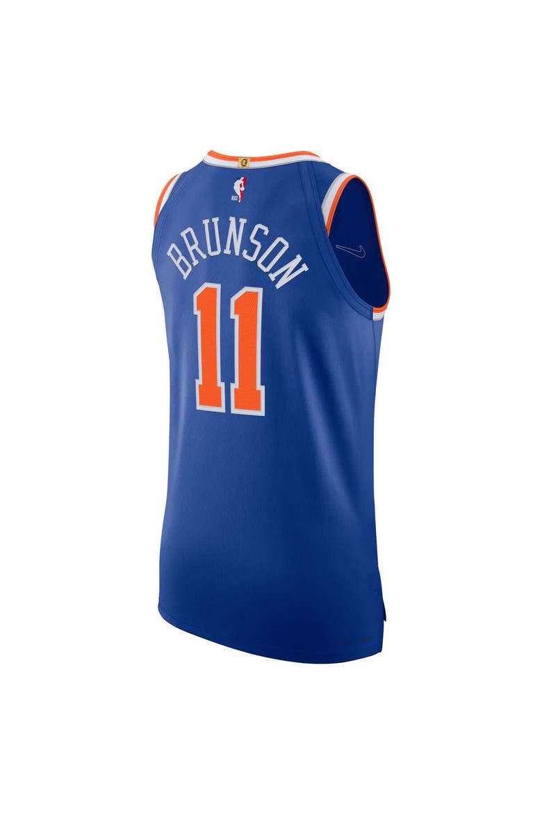 Men's Nike Jalen Brunson Blue New York Knicks Authentic Player Jersey - Icon Edition, Alternate, color, Blue