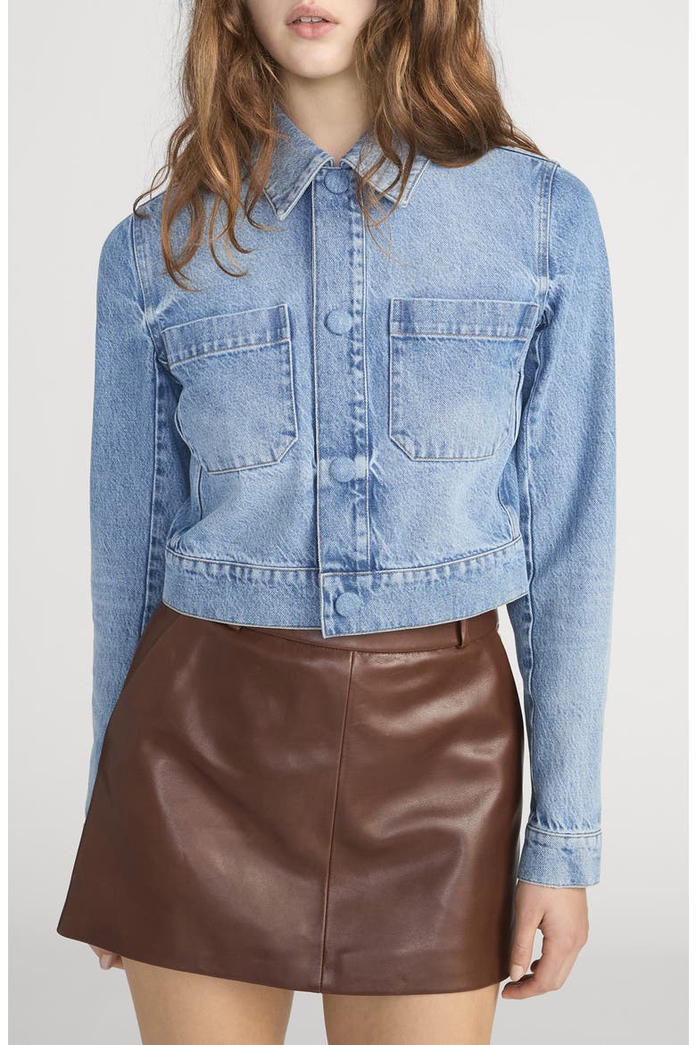 The Small Denim Jacket, Main, color, DAWN
