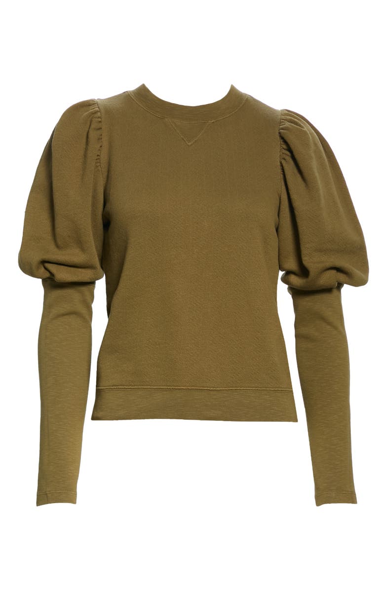 Ulla Johnson Philo Puff Bishop Sleeve Sweatshirt, Alternate, color, 