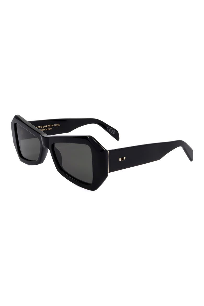 53mm Square Sunglasses, Alternate, color, BLACK