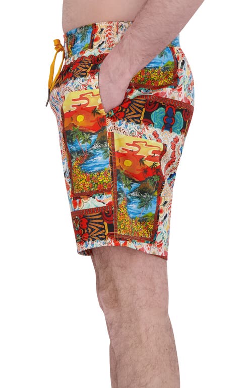 Robert Graham Quickdry Boxer Board Shorts In Multi