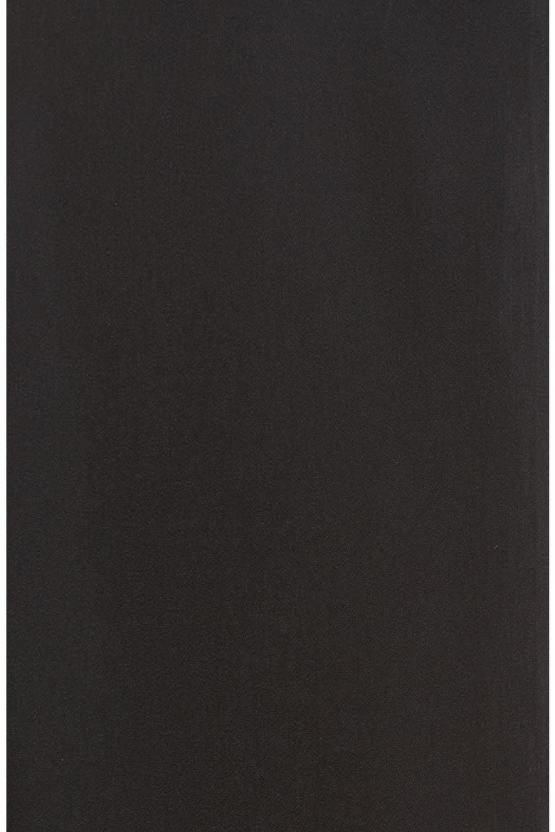 Satin Ruffle Hem Dress, Alternate, color, BLACK