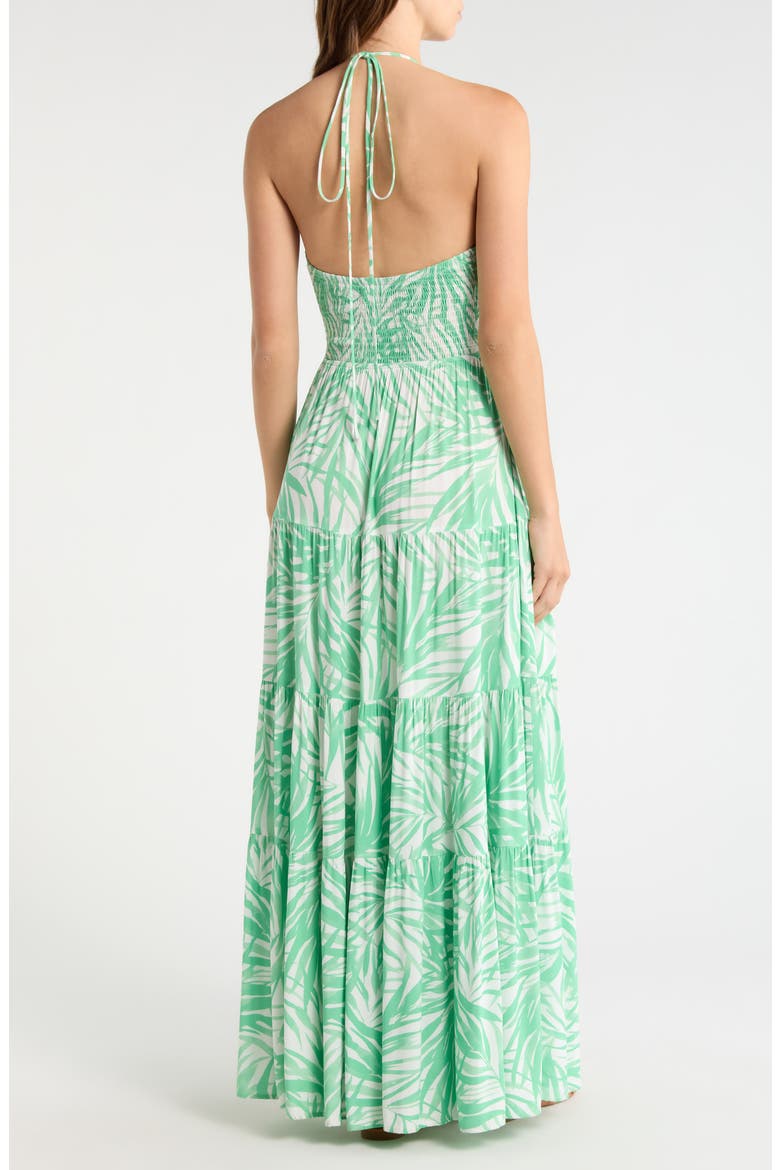Cutout Cover-Up Maxi Dress, Alternate, color, GREEN BALI PRINT